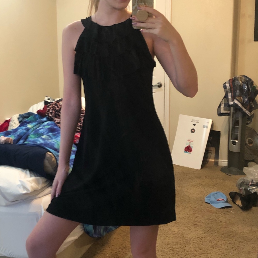 Black Ruffled Dress